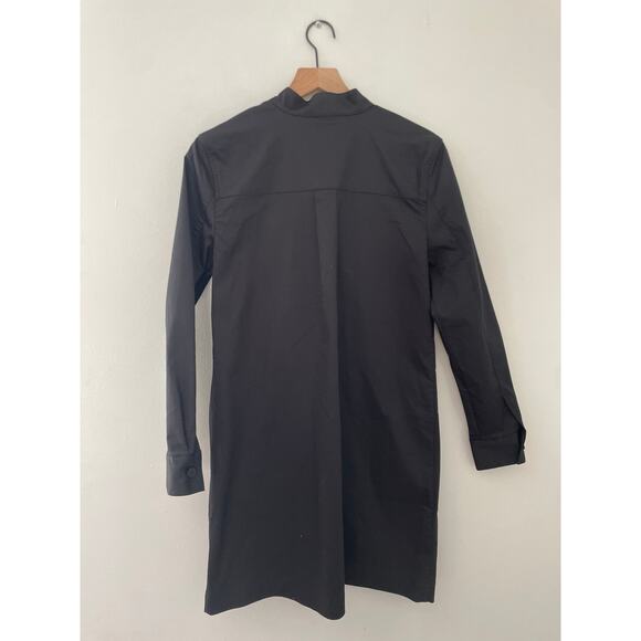 NWT Banana Republic Black Utility Shirt Dress Size 4 Zip Front Mini Long Sleeve - Picture 6 of 10